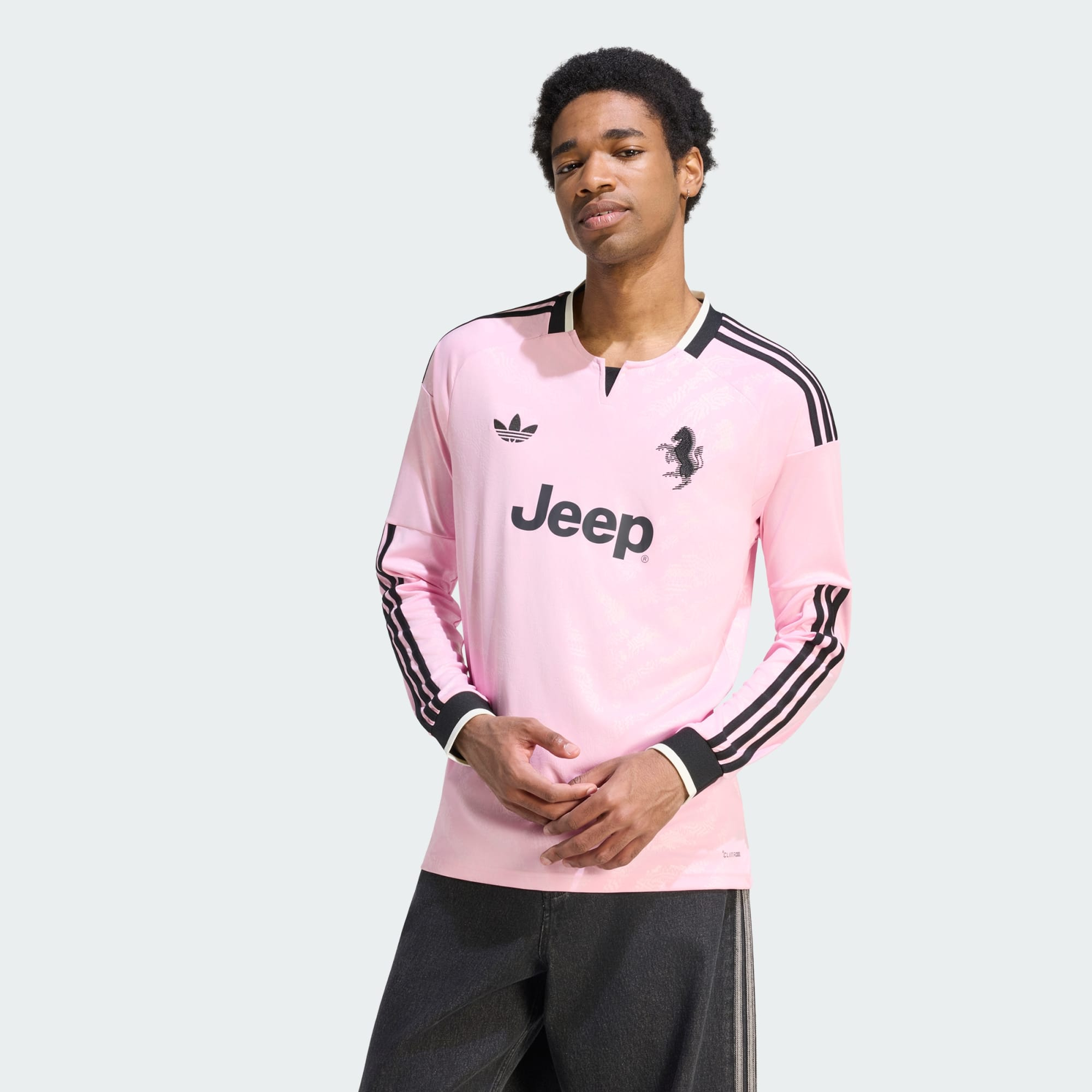 🌸重溫百年經典粉紅 Adidas Juventus 祖雲達斯 2026-27 作客長袖球迷版球衣 (可加印字章) KC1313