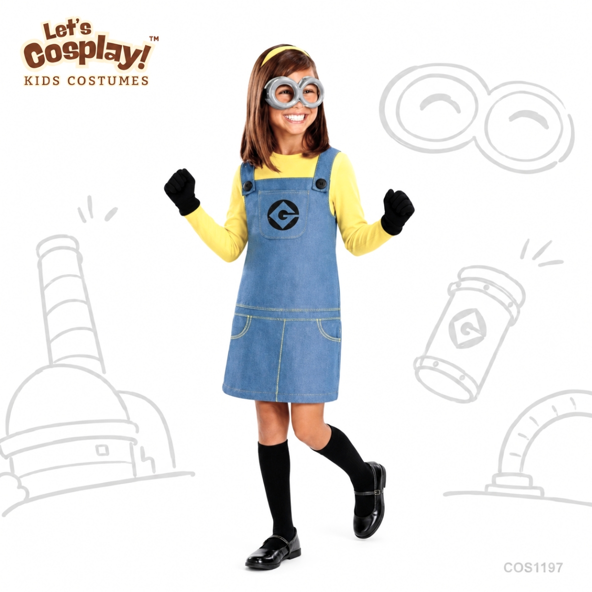 女童 Minions 小小兵主題服裝｜S／M／L｜日本大阪環球影城 USJ 打卡 故事書中角色服裝 萬聖節聖誕節 Costume