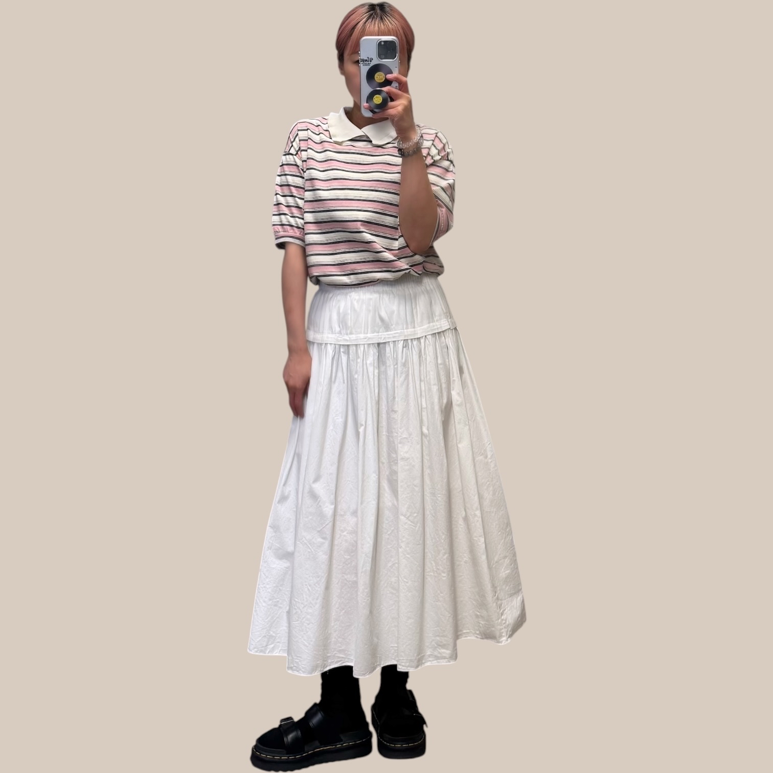 221422 反領橫間Tee