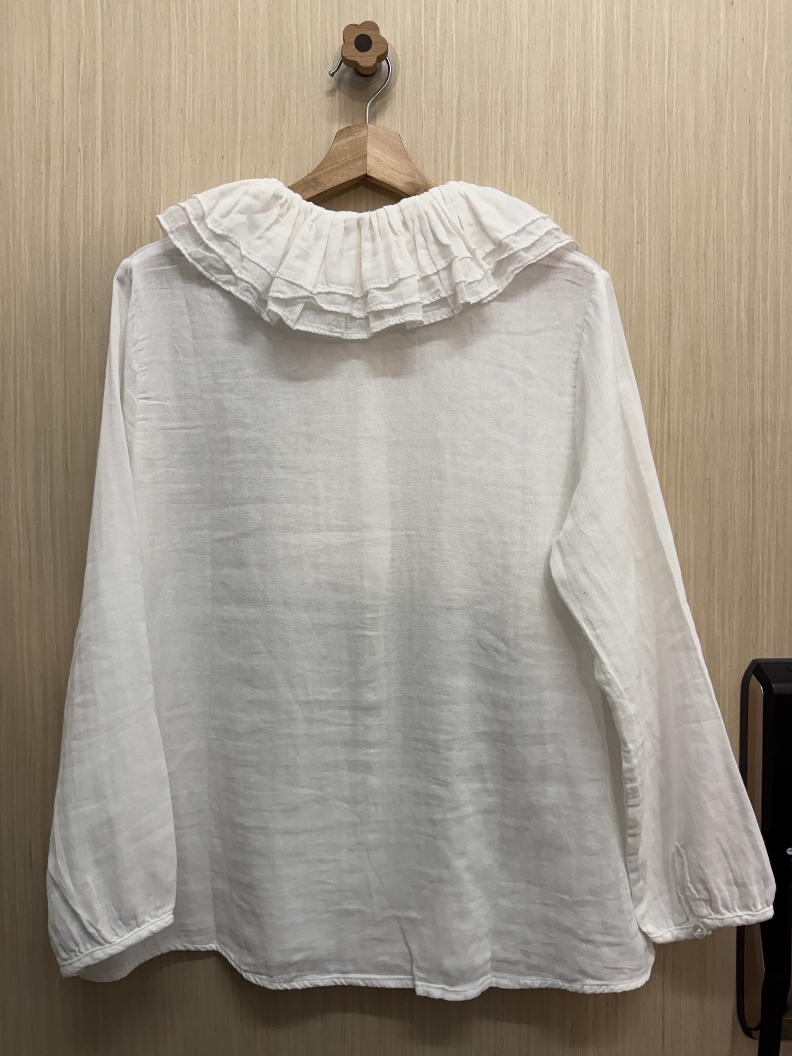 三層荷葉領薄𝐛𝐛棉上衣