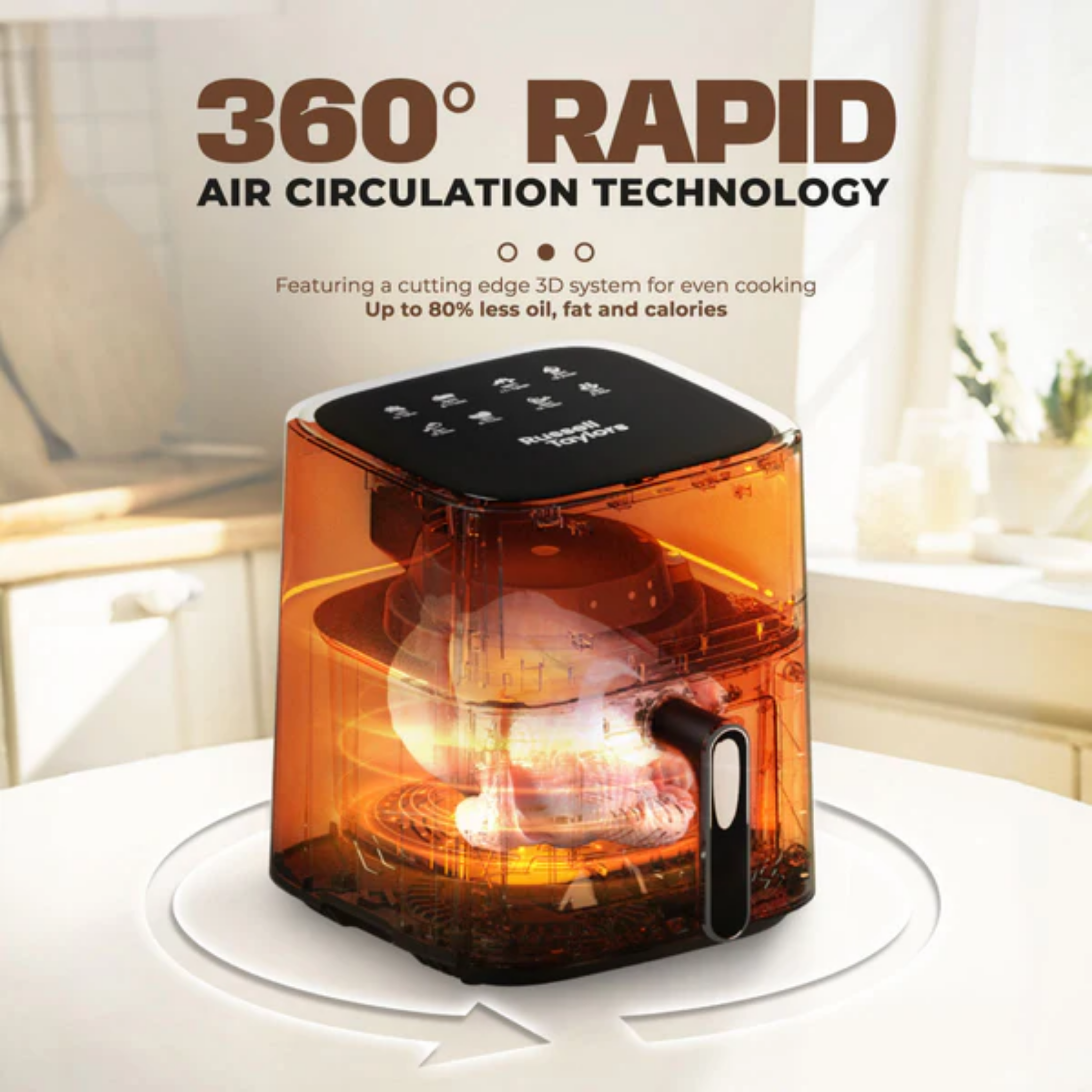 Russell Taylors 5.5L 3D Visionary Digital Air Fryer (Z5i)