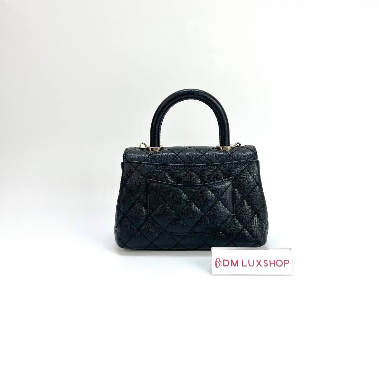 Chanel 24K Black Coco Handle Mini GHW (Microchip)
