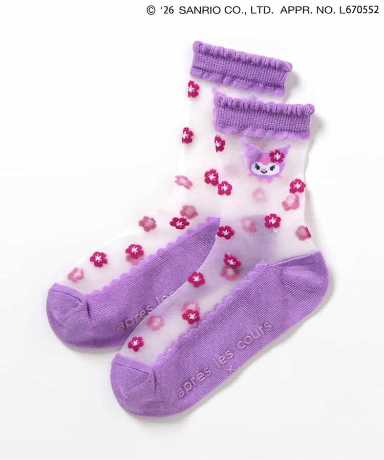 🇯🇵預訂 日本直送🇯🇵Apres les cours x Sanrio系列四色人物花朵圖案透視襪
