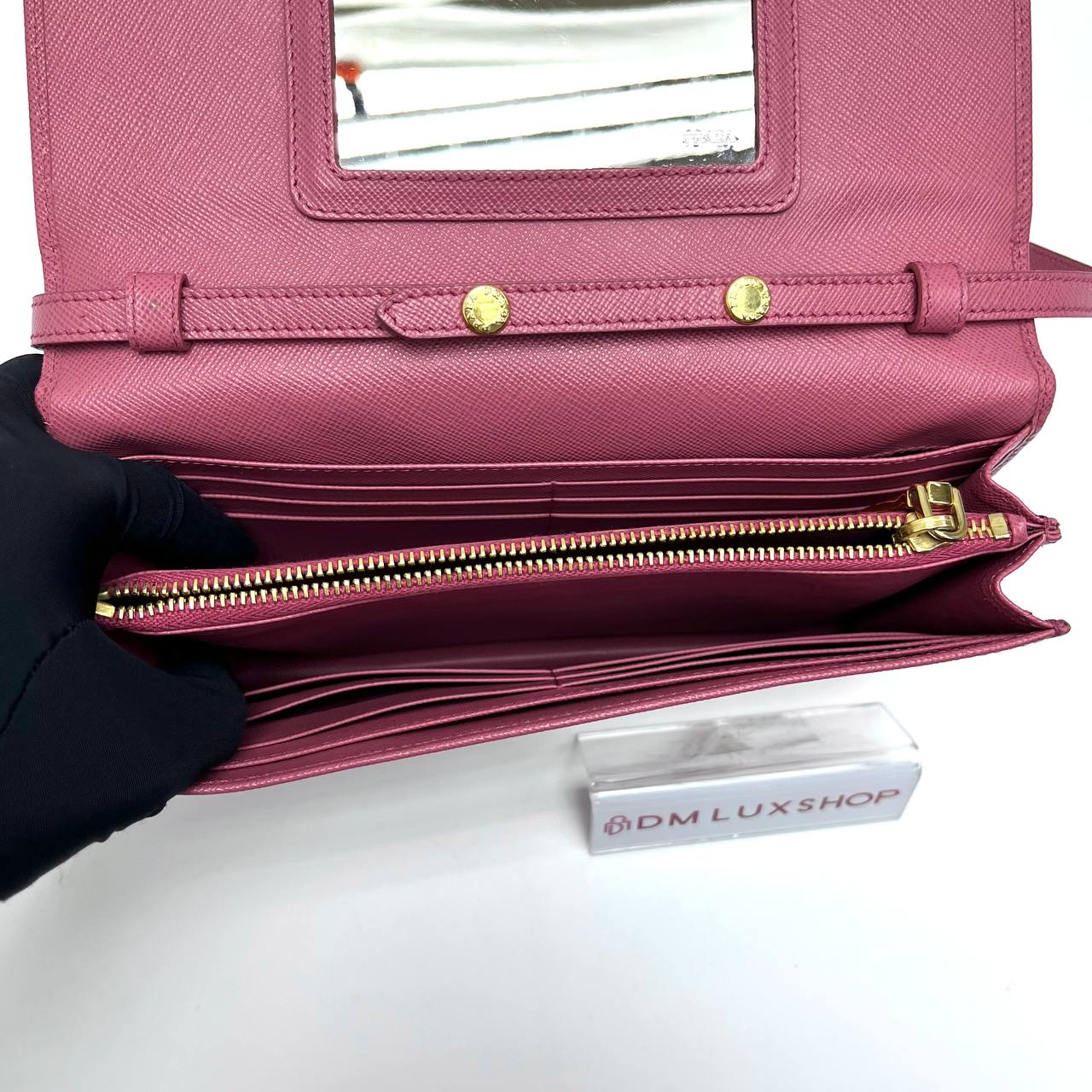 Prada Saffiano Pink WOC