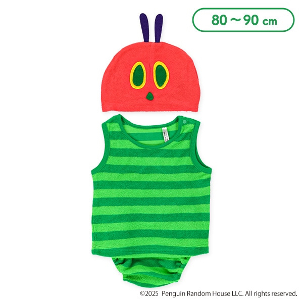 🇯🇵預訂 日本直送🇯🇵好餓的毛毛蟲毛巾料背心燈籠褲帽子套裝