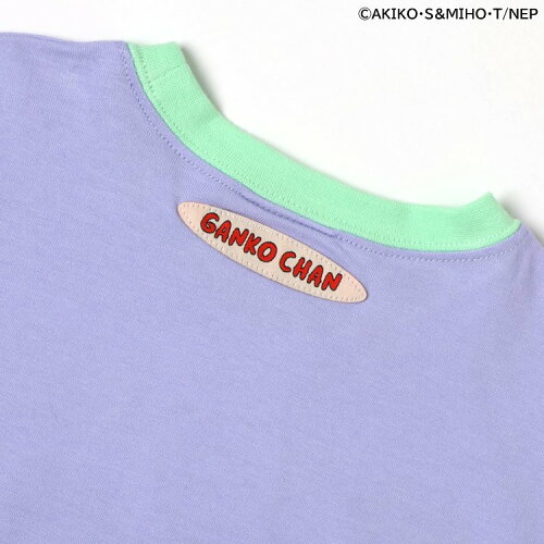 🆕【⭐訂購⭐】🇯🇵日本直送🌀#GankoChan 拼色綑邊袖 刺繡 短袖T恤［2款選］🌀 [ELDA-0266][260529]