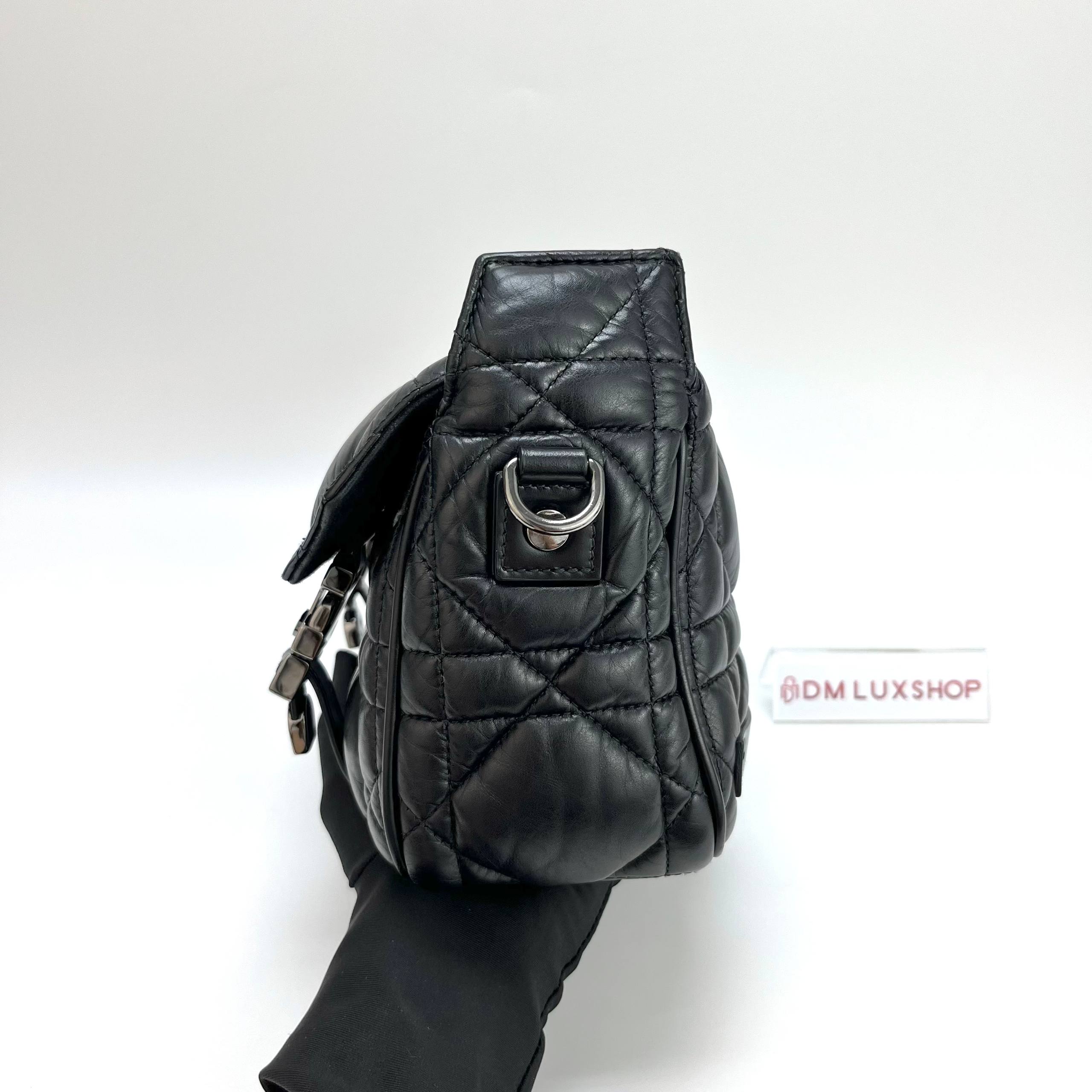 Dior Black Calfskin Diorcamp Messenger Bag