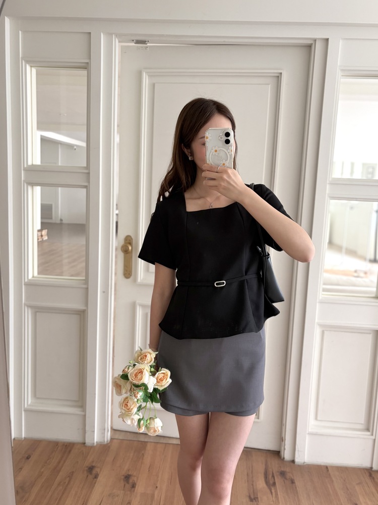 Clean Line Overlay Skorts (Grey)