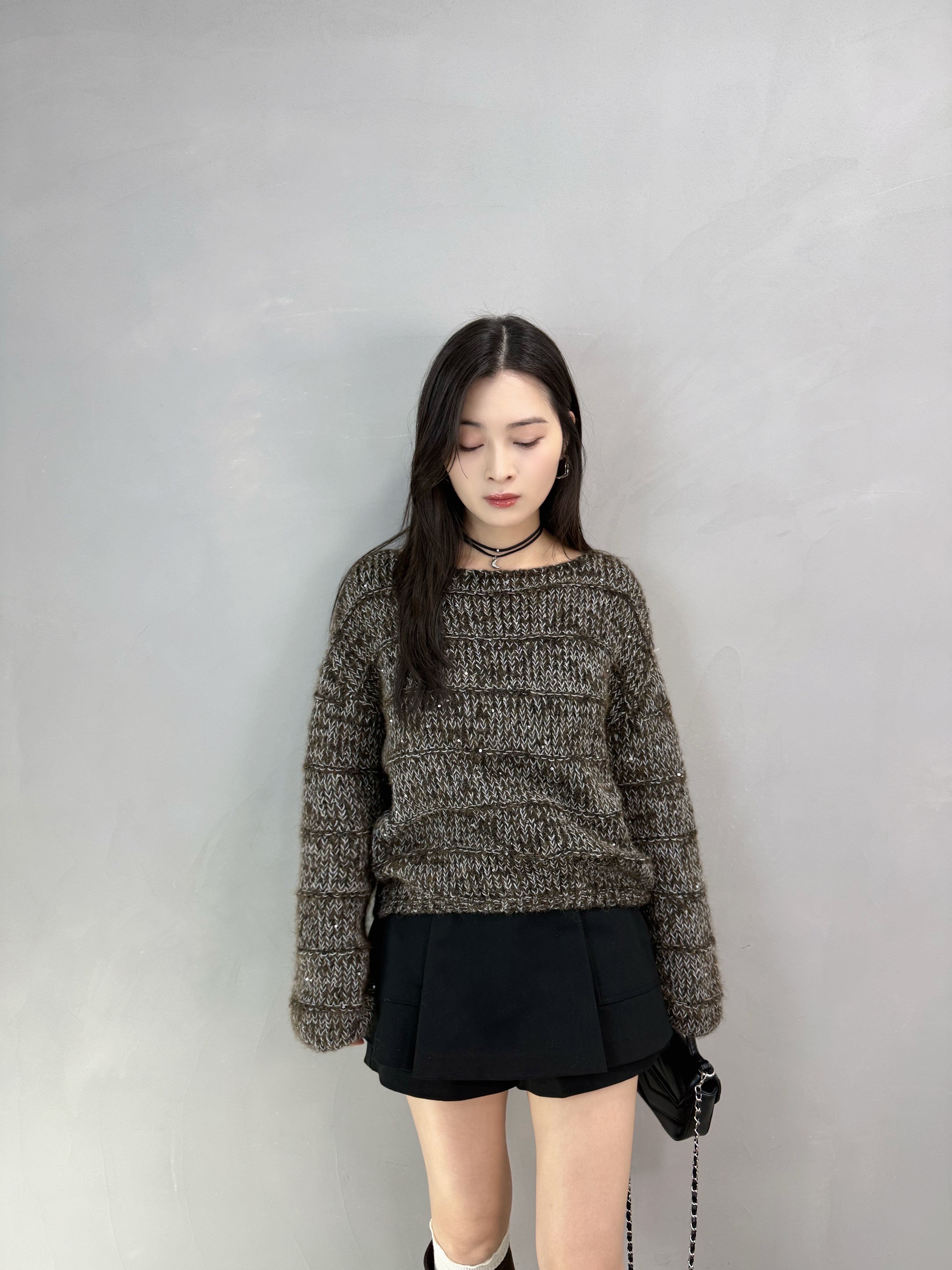 G82 閃片混色冷衫