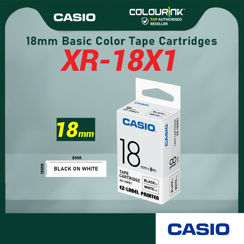 CASIO ORIGINAL GENUINE 24MM EZ LABEL TAPE FOR KL-120 KL-130 KL-820 KL-60 KL-HD1 KL-8400 KL-G2