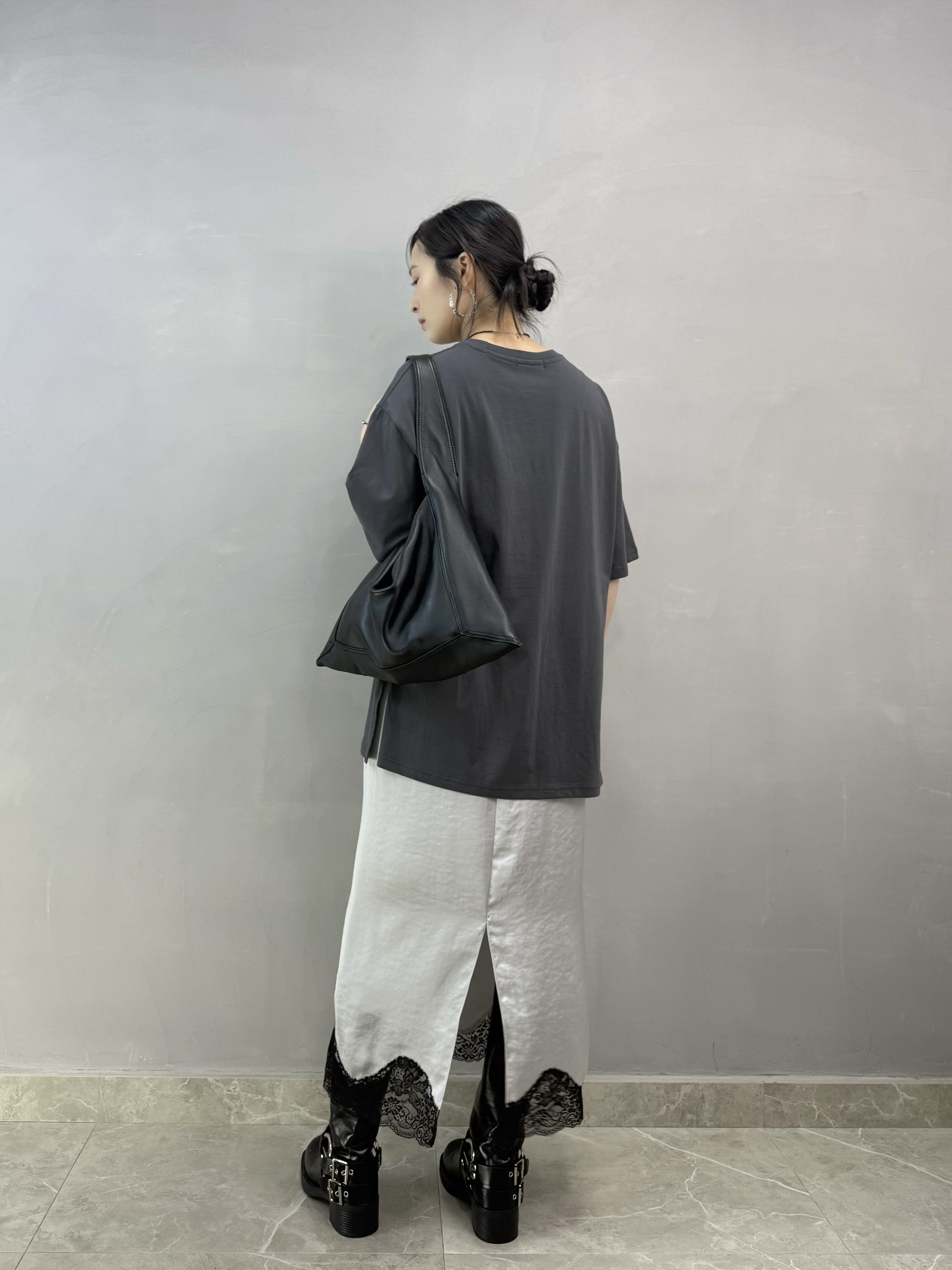 C02 Lace 邊絲質裙