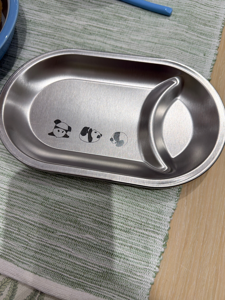Black & White Children Stainless Steel Plate