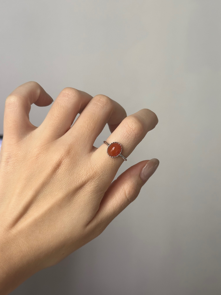 玛瑙戒指 ｜ Carnelian Ring S925