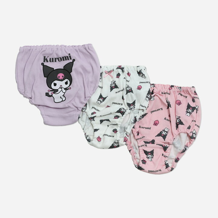 🇯🇵預訂 日本直送🇯🇵Kuromi印花女童純棉內褲三件套裝