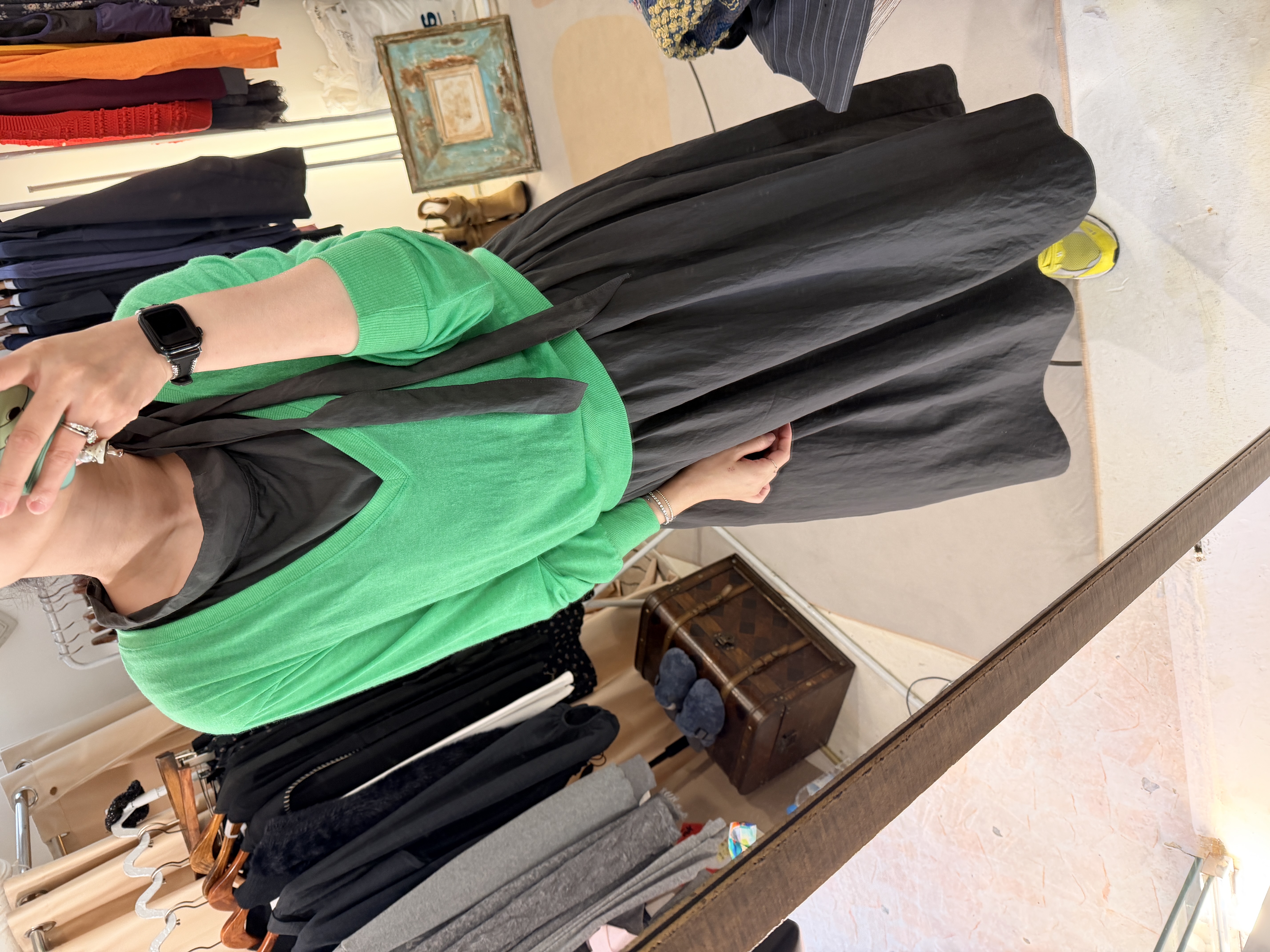 Deep V soft knit