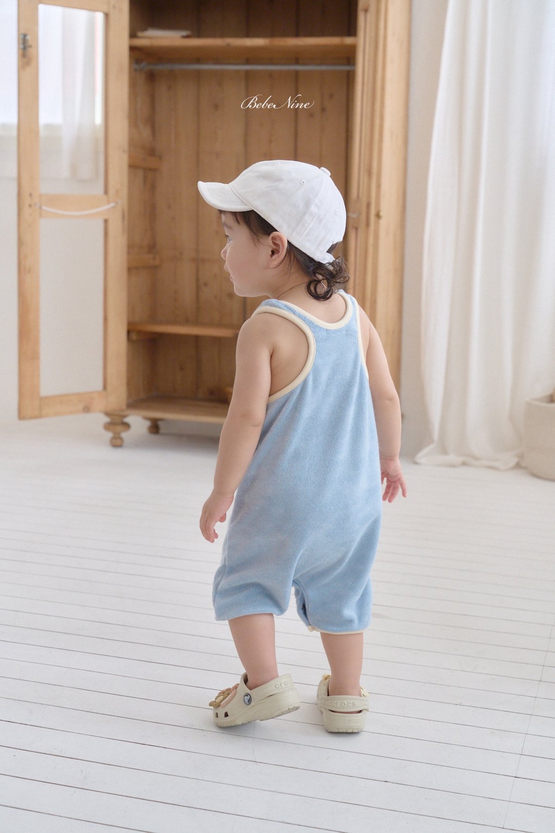 ☀️預訂 韓國直送☀️🇰🇷Bebenine四色字母印花毛巾布滾邊背心連身服