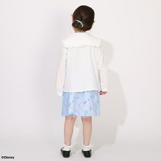 🆕【⭐訂購⭐】 🇯🇵日本直送🌀#DisneyPrincess / #Frozen #Elsa 刺繡蕾絲領襯衫🌀[ELCA-0040][260311]