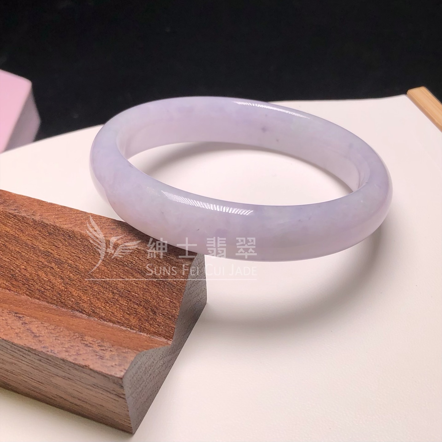 紫底芝麻花福鐲54.3mm