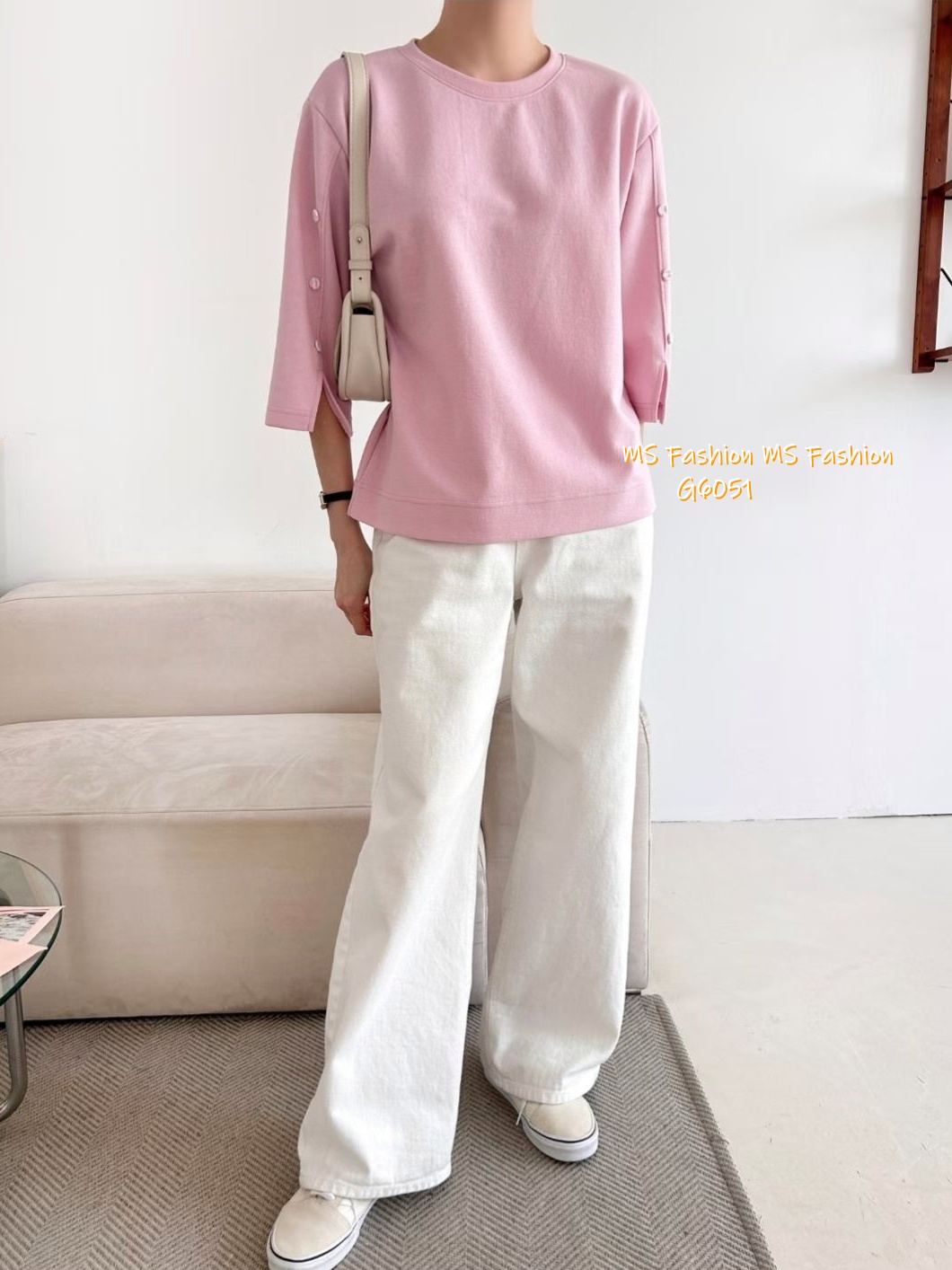 G6051 韓國🇰🇷特色袖鈕top