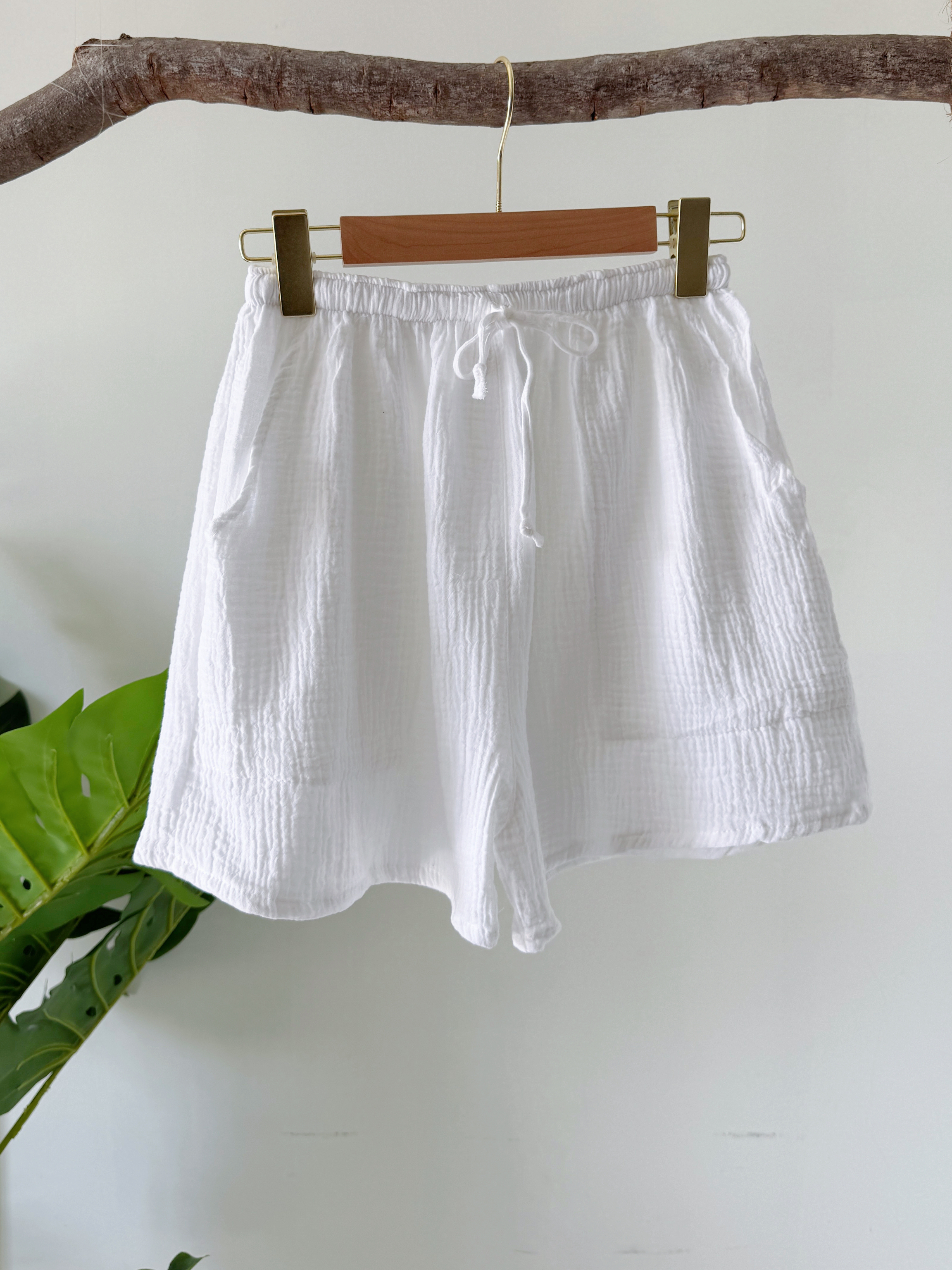 森系简约纯棉短裤