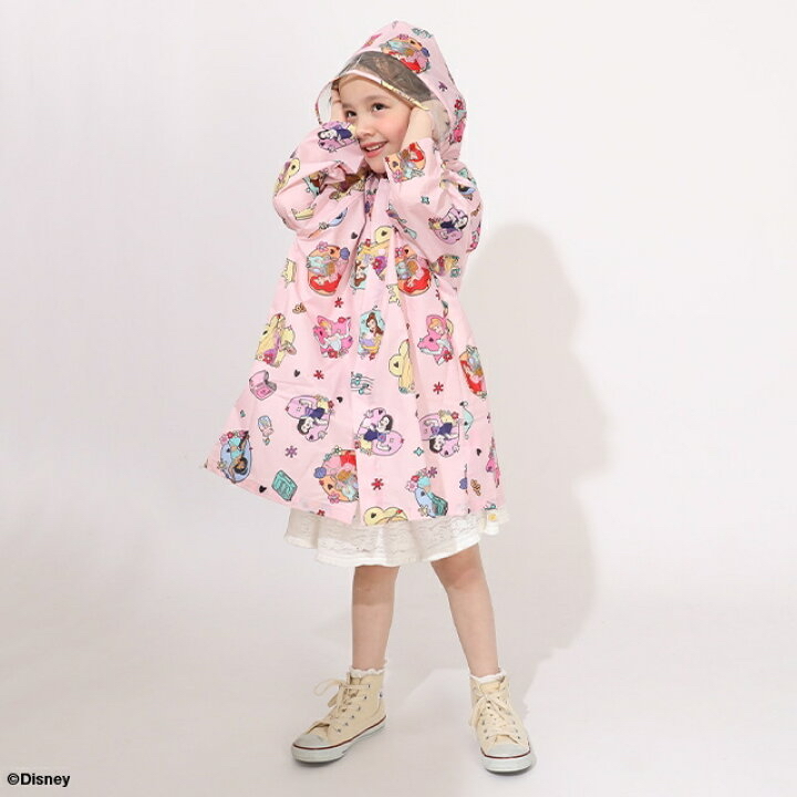 🇯🇵預訂 日本直送🇯🇵Babydoll x Disney系列三色人物滿印雨衣雨褸附收納袋