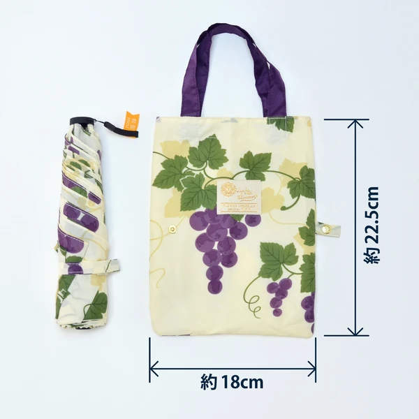 日本直送  日本 TINY mini Tote 50cm 葡萄輕量迷你傘