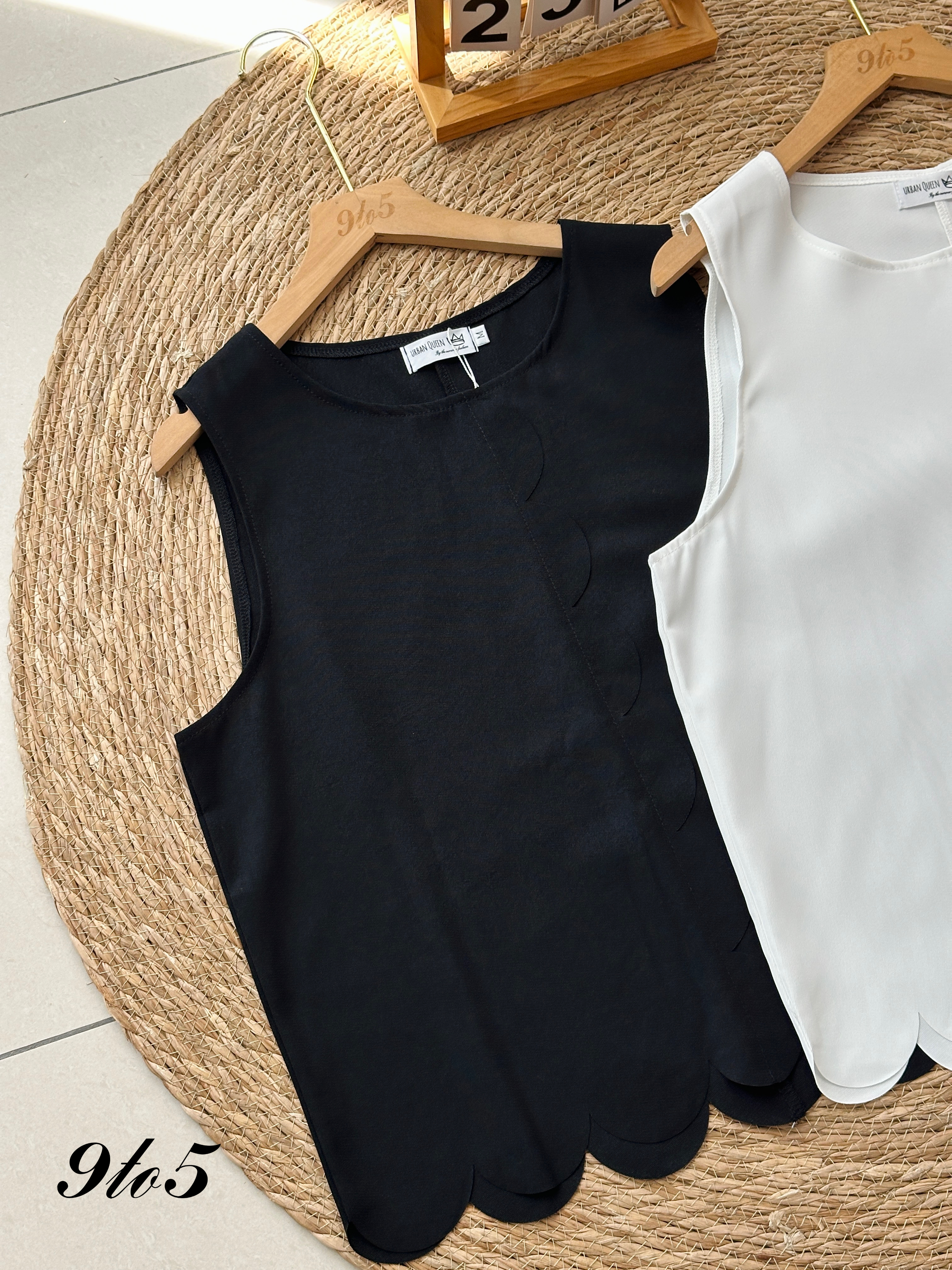 T3963 Sleeveless Wavy Top - 3 Colors