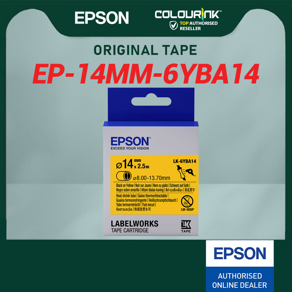 Epson Original Genuine Heat Shrink Tube LK TAPE 4WBA3 4WBA5 4YBA3 4YBA5 6WBA11 6WBA14 6YBA14 7WBA21 7YBA21 for Z900FK