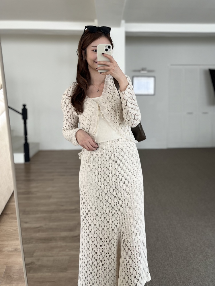 The Lacie Cardigan Set (Ivory)