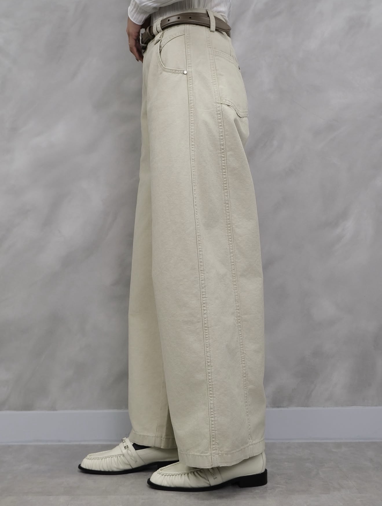 High-Waisted Wide-Leg Chino Pants #pt81
