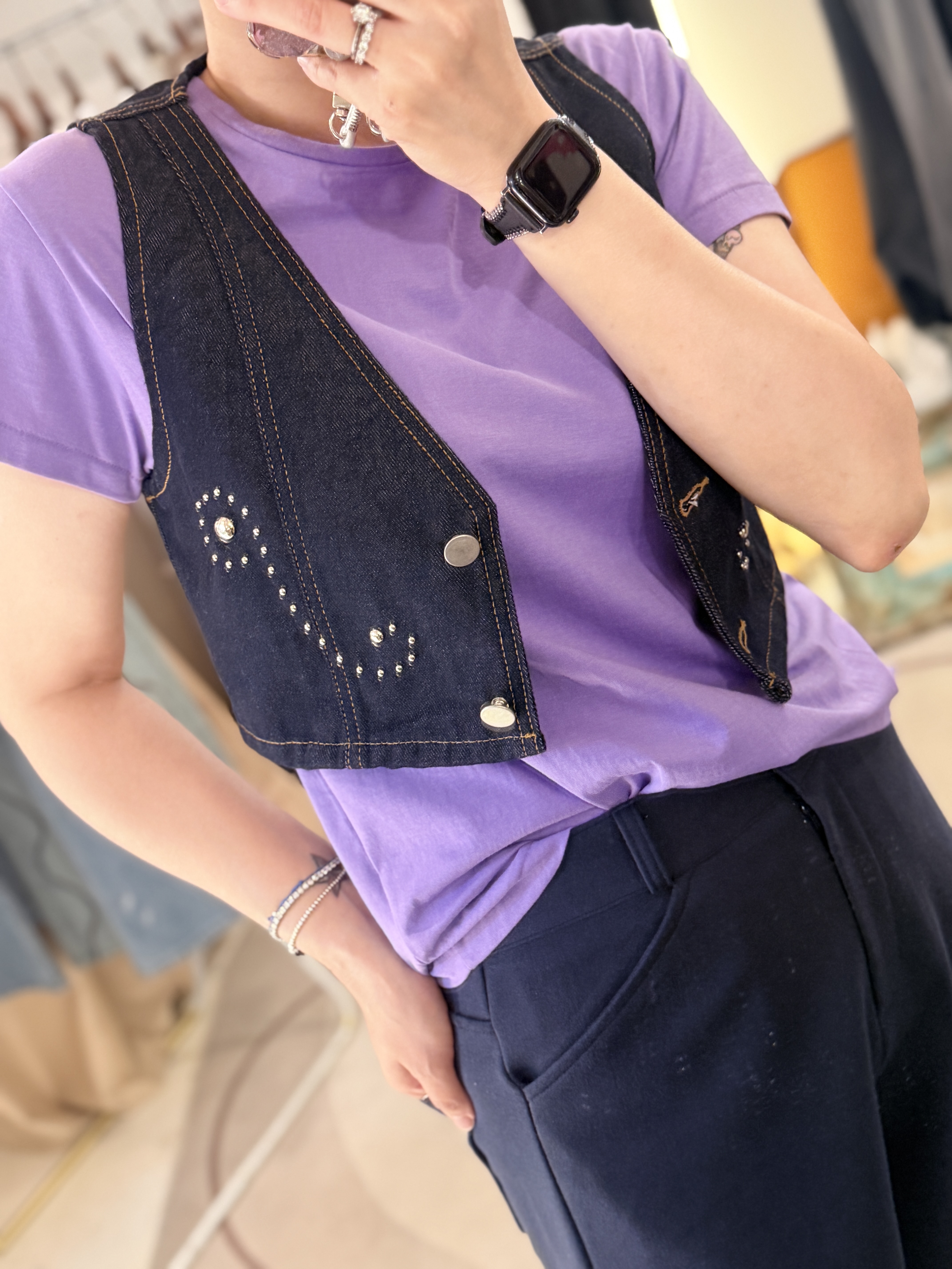 Denim vest jacket