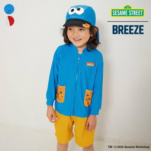 🆕【⭐訂購⭐】🇯🇵日本直送🌀#SesameStreet 水上運動 防曬衣+短褲+帽 3件套［2款選］🌀[ELEA-0166][260618]