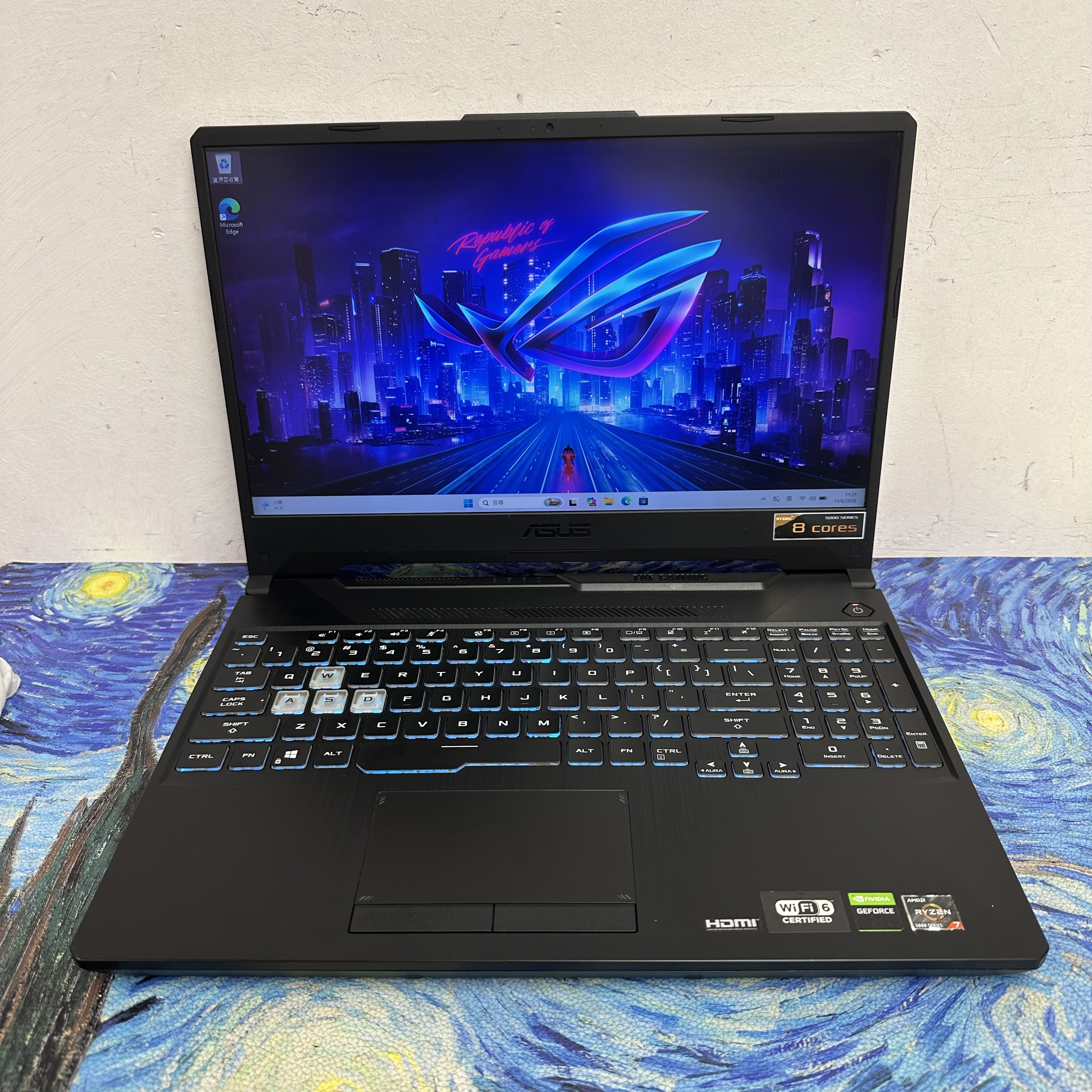 #5966 ASUS TUF AMD Ryzen 7 5800H /16GB Ram/512GB SSD/RTX 3070獨立顯示卡/240Hz高刷/TUF系列/RGB Keyboard/ Gaming Laptop / Notebook / Laptop / YouTube / Netflix / Win11