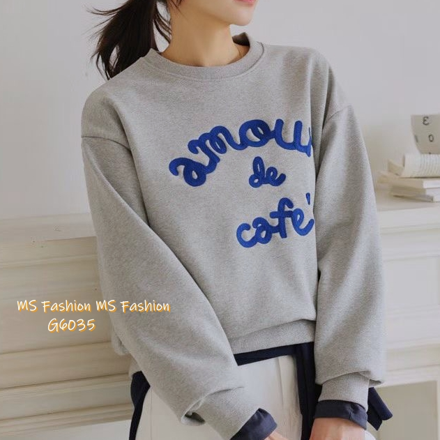 G6035 韓國🇰🇷刺繡字母衛衣