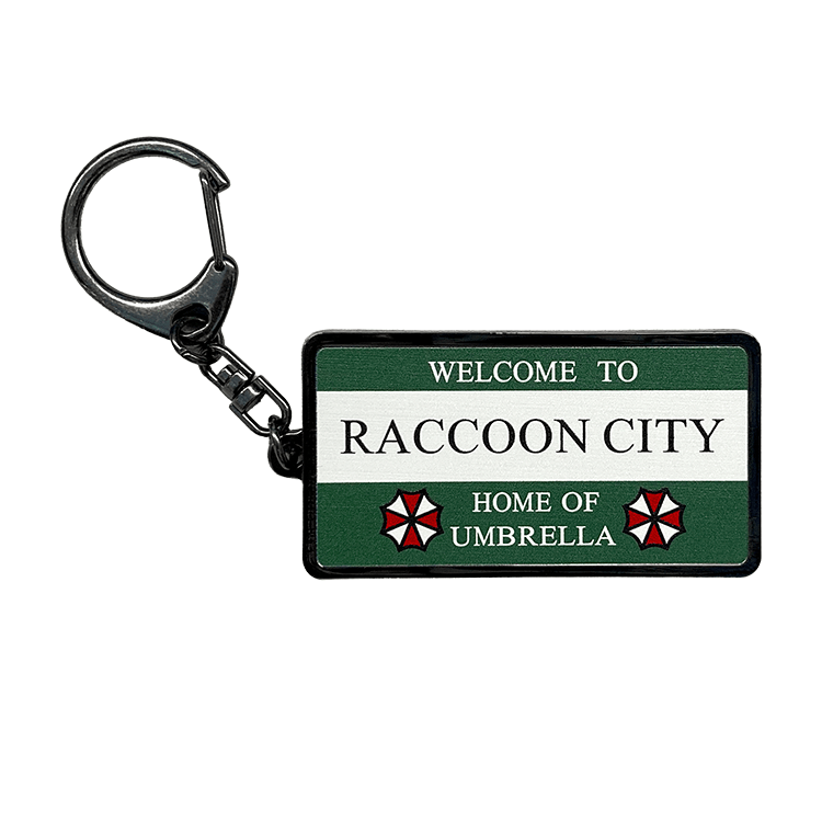 [現貨] [精品] CAPCOM 生化危機鑰匙扣-浣熊市告示牌
