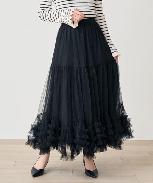 <JP> 超限量！薄紗 Ruffles 蓬蓬裙* 4色入 <預購>