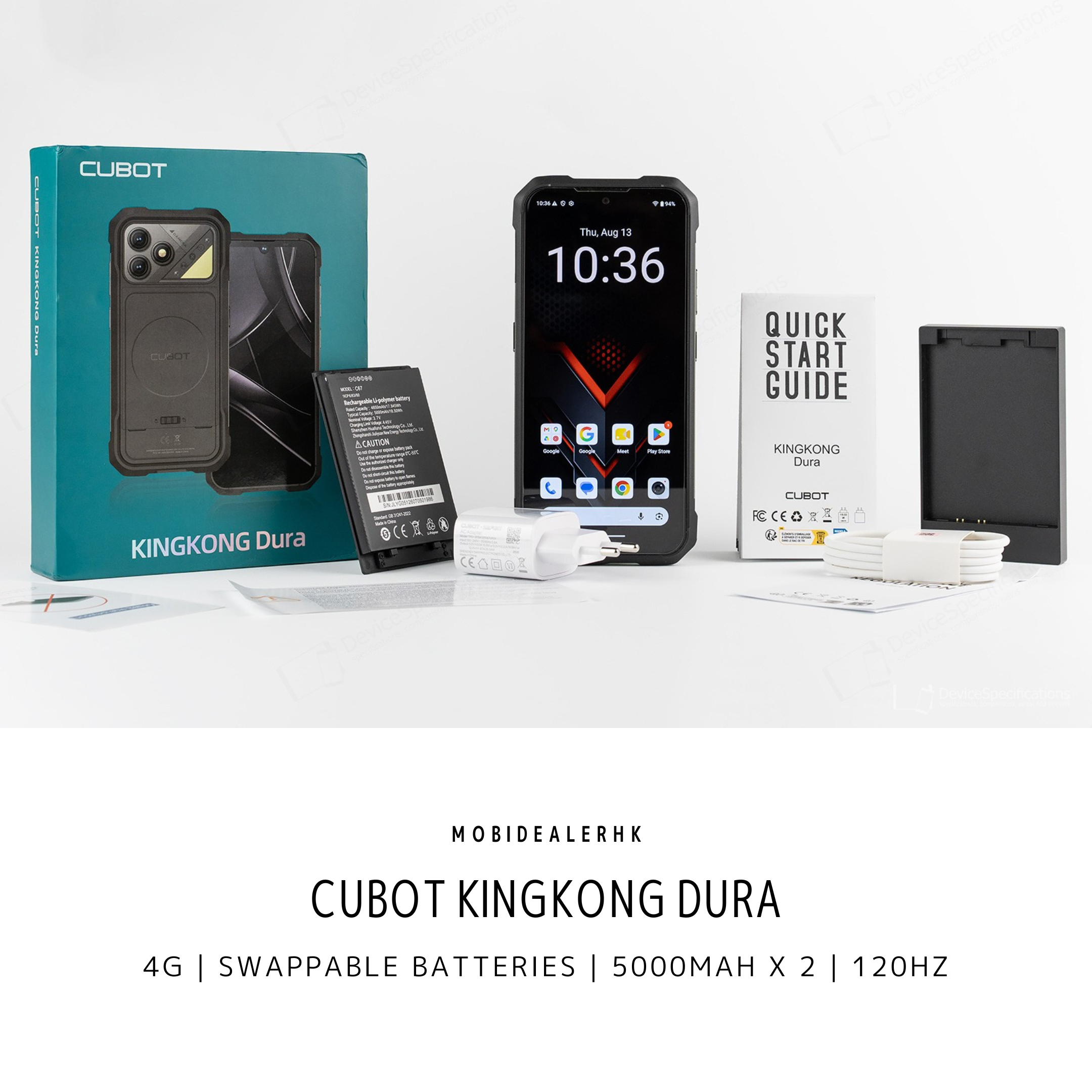 Cubot Kingkong Dura | 4G | 三防手機 | 可換式雙電池 | 5000mAh x2 | 120Hz