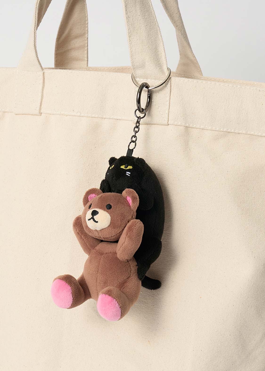 日本預訂📍日本貓貓抱黑豆人/動物得意公仔吊飾