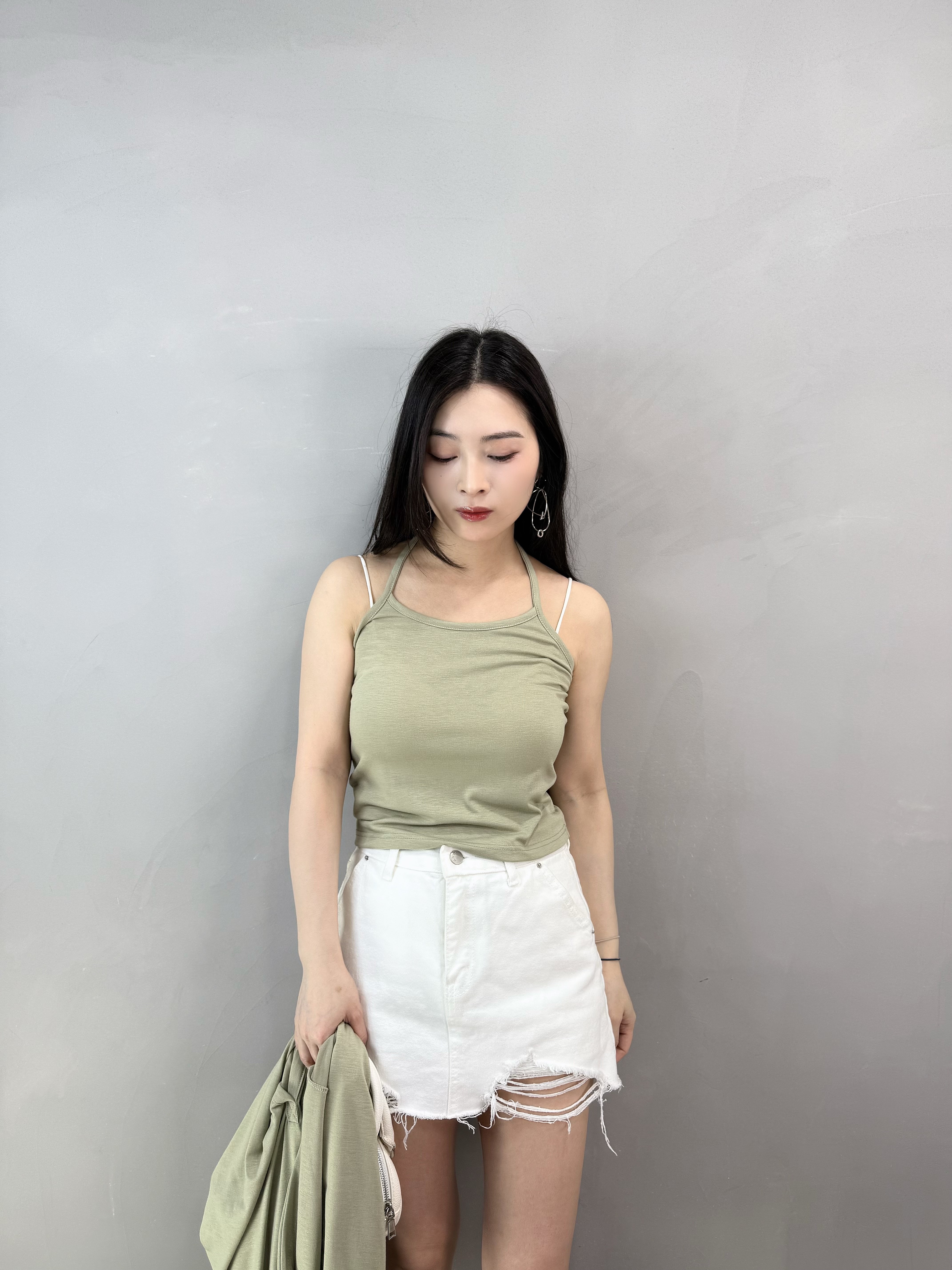 J81 有帽Top+吊帶 Set