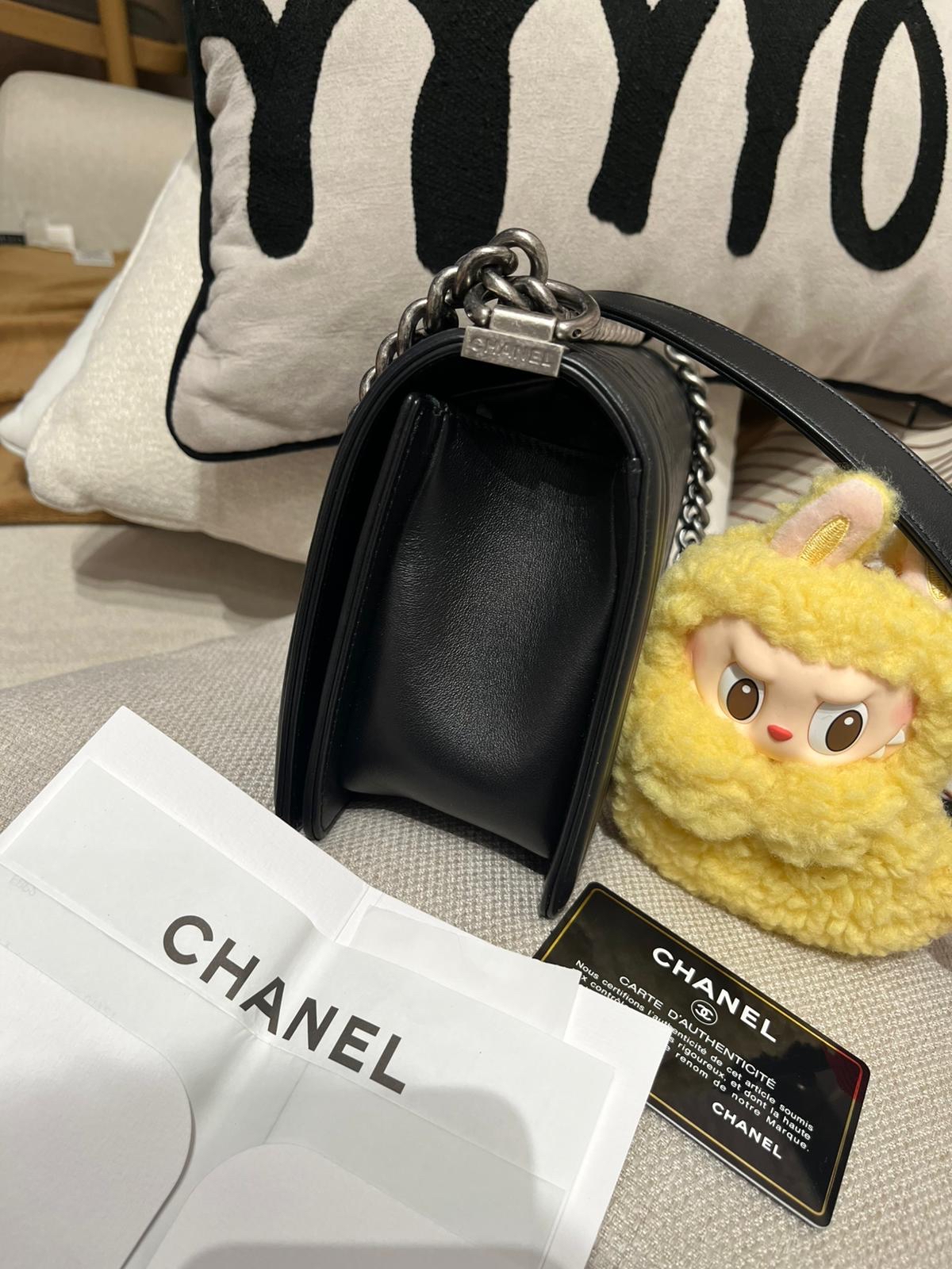 Chanel boy 25cm A67086 黑色復古銀扣 100%Authentic,98%new ✅專門店收據✅29card✅dust bag✅box