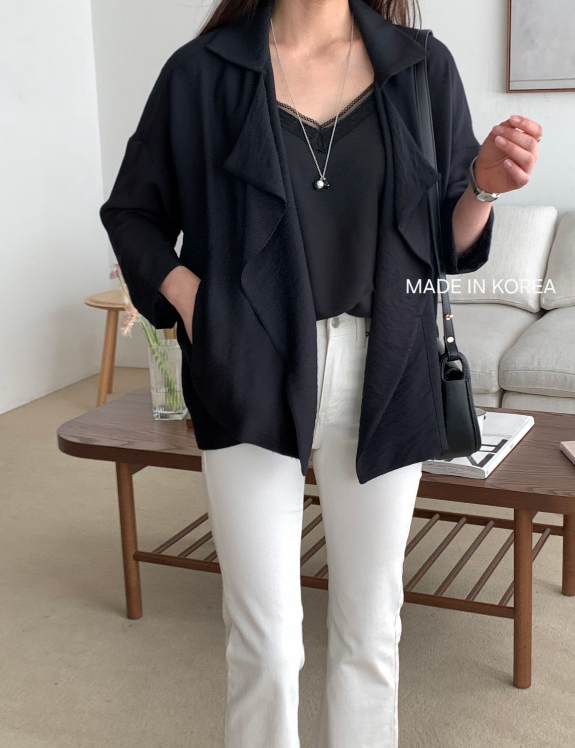 G6183 韓國🇰🇷薄料開胸外套