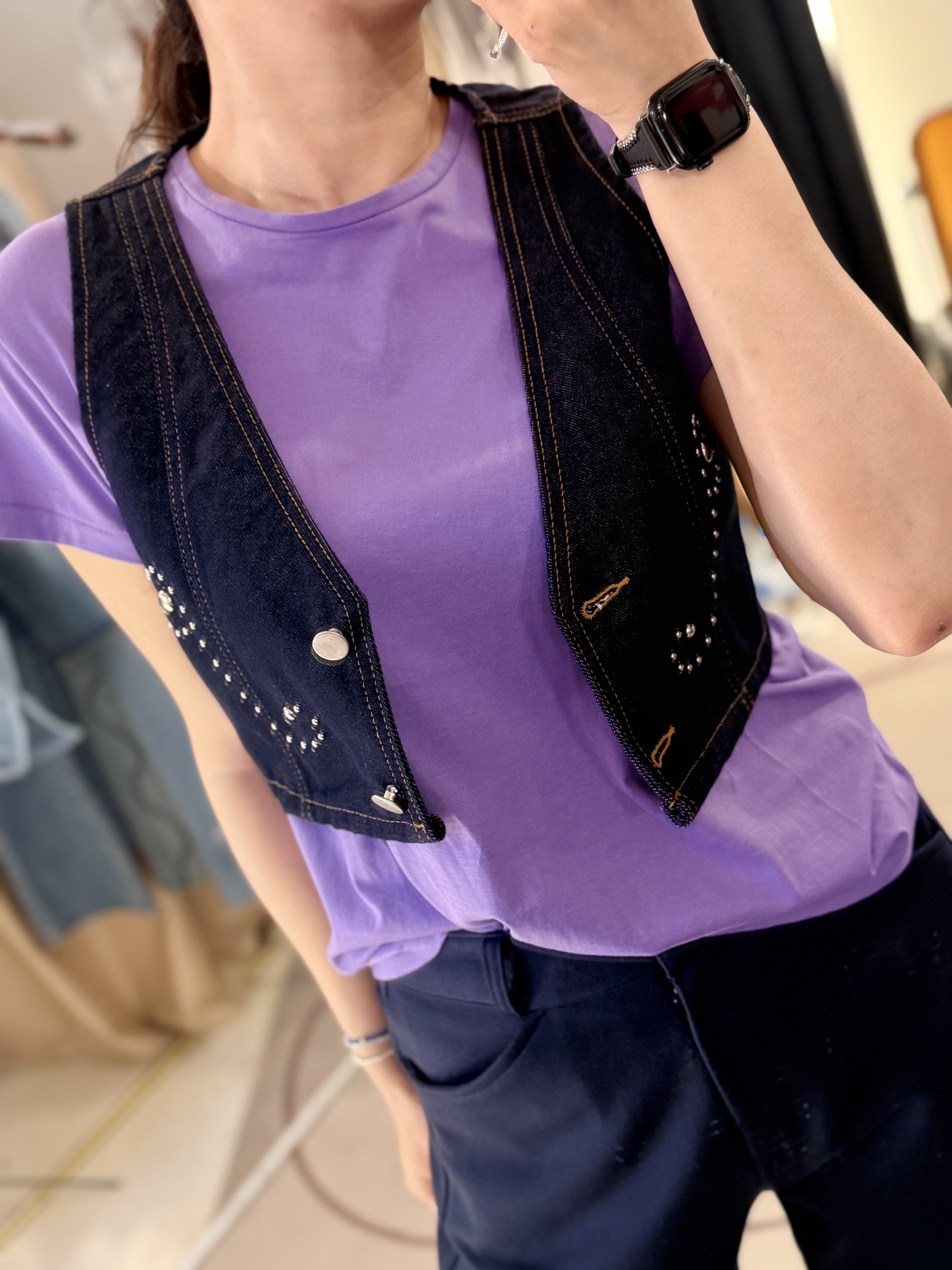 Denim vest jacket