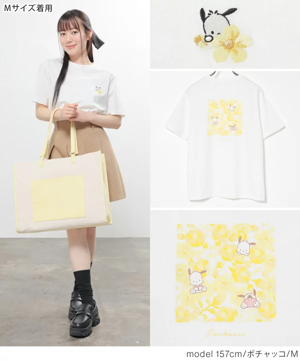 日本預訂📍日本Sanrio色彩花花圖案短袖Tee