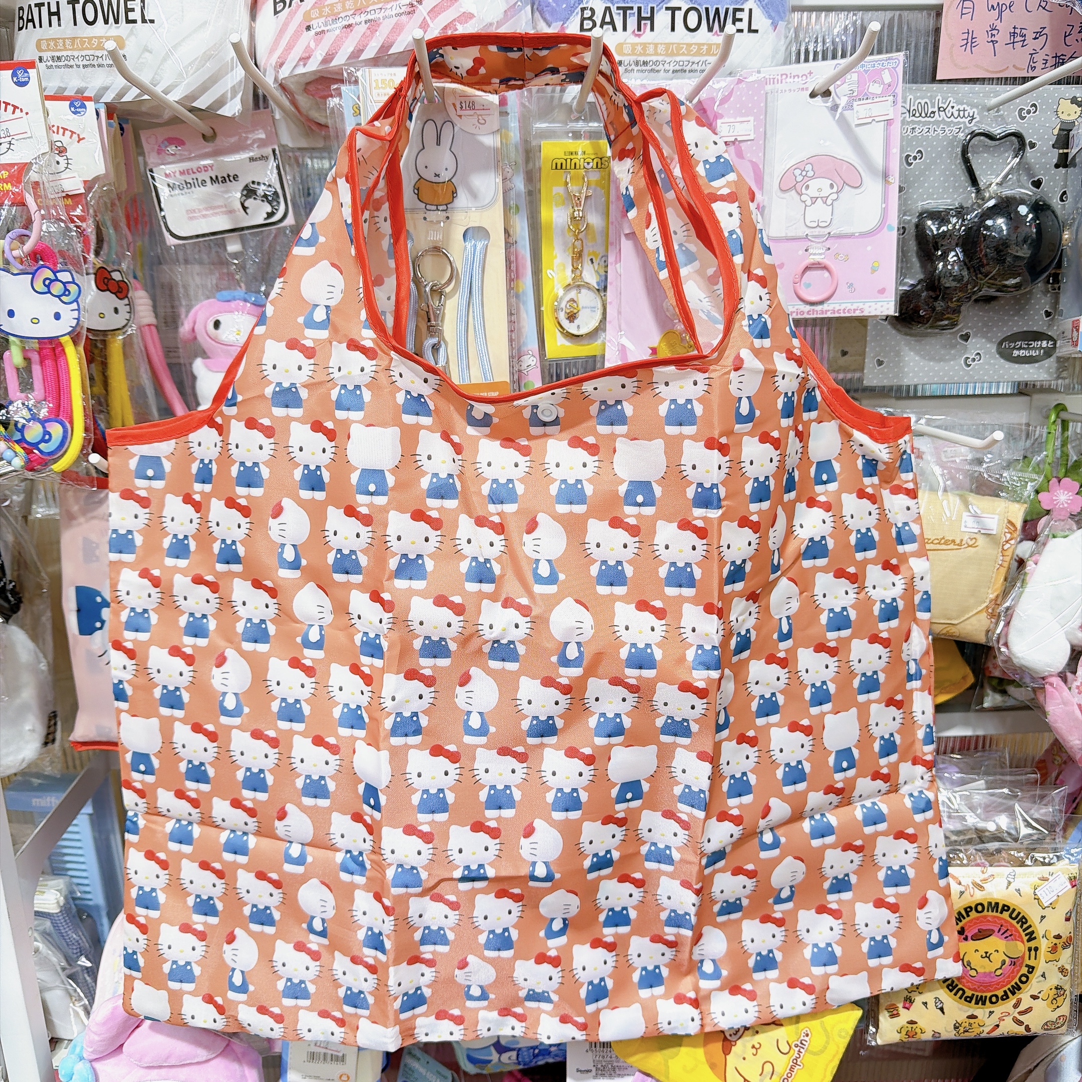 日本直送Hello Kitty可以上壆環保袋深紅色
