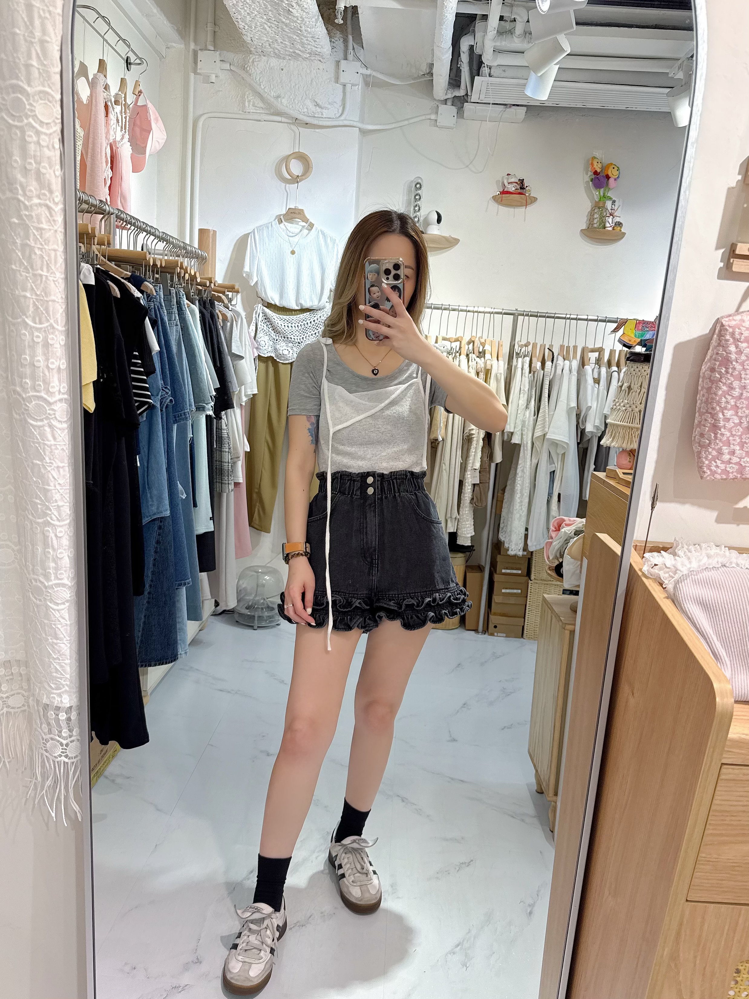 double ruffles shorts