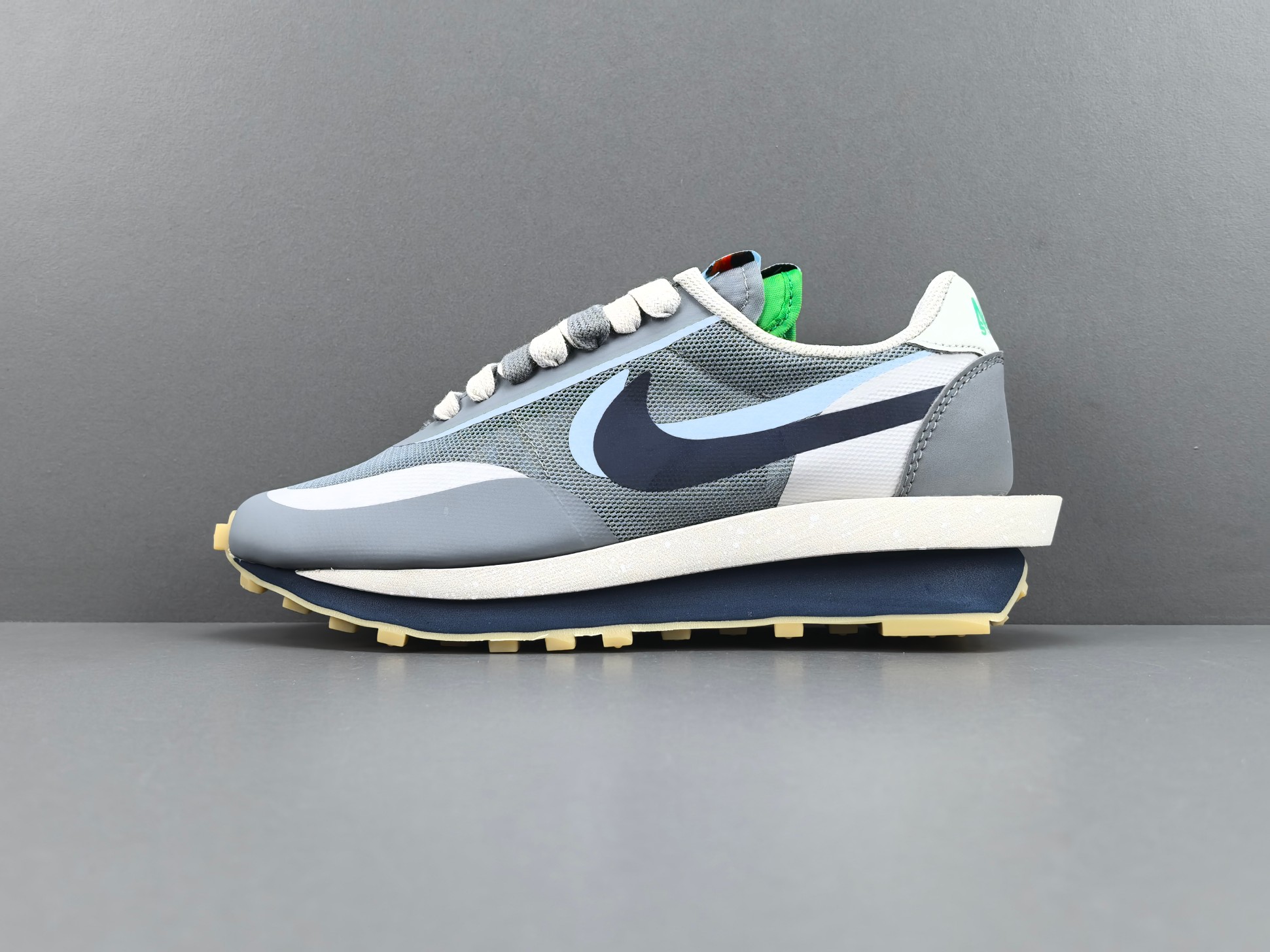 Nike LDWaffle x Sacai x CLOT "Kiss of Death 2" Cool Grey