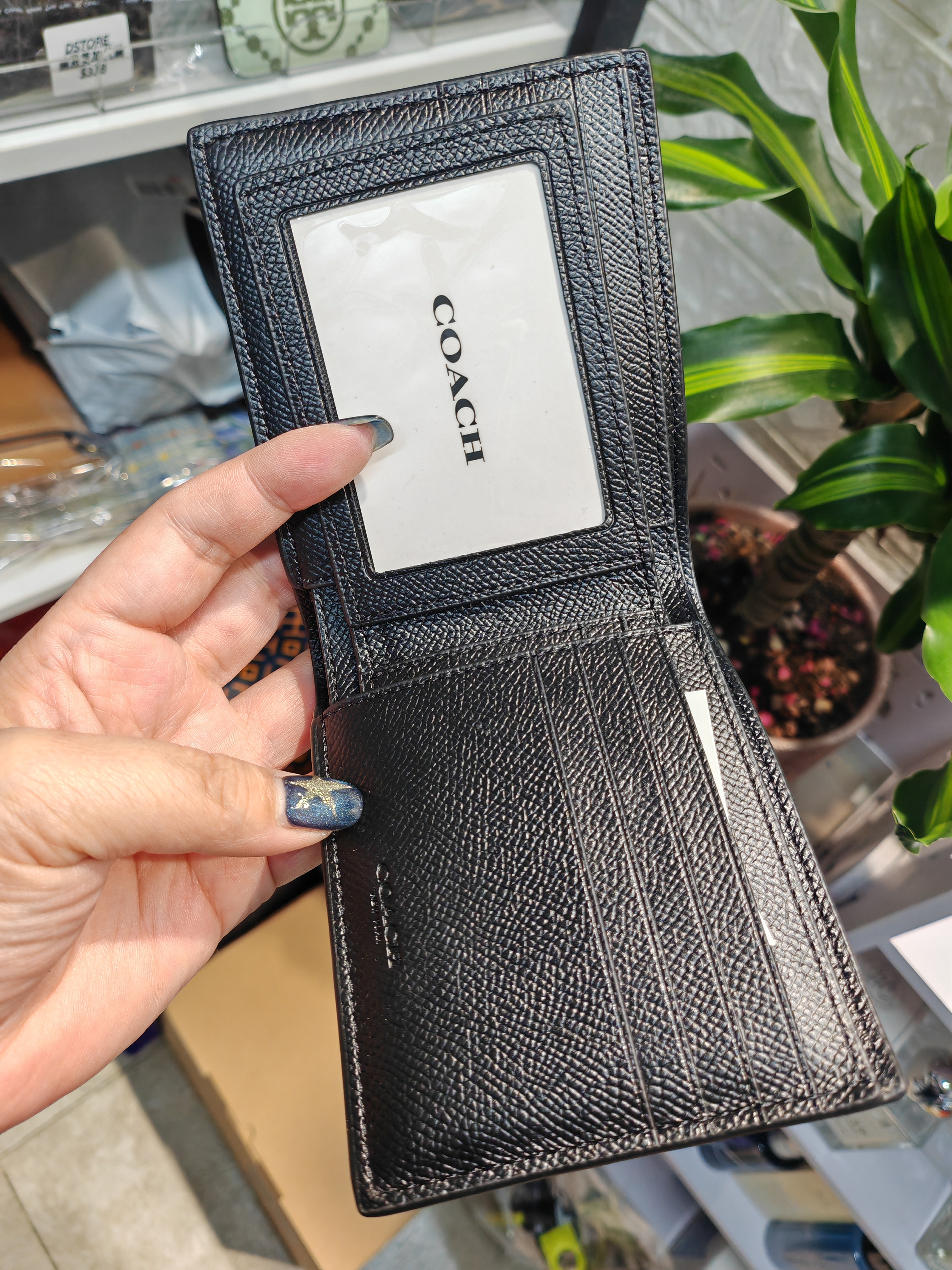 香港現貨-Coach men's wallet blk