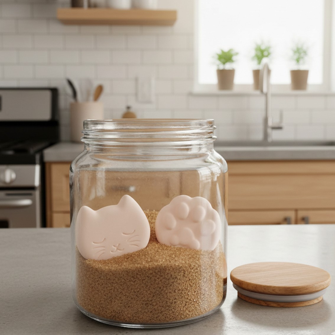 【日本製】多孔陶瓷貓面貓掌趣致食物吸濕石套裝