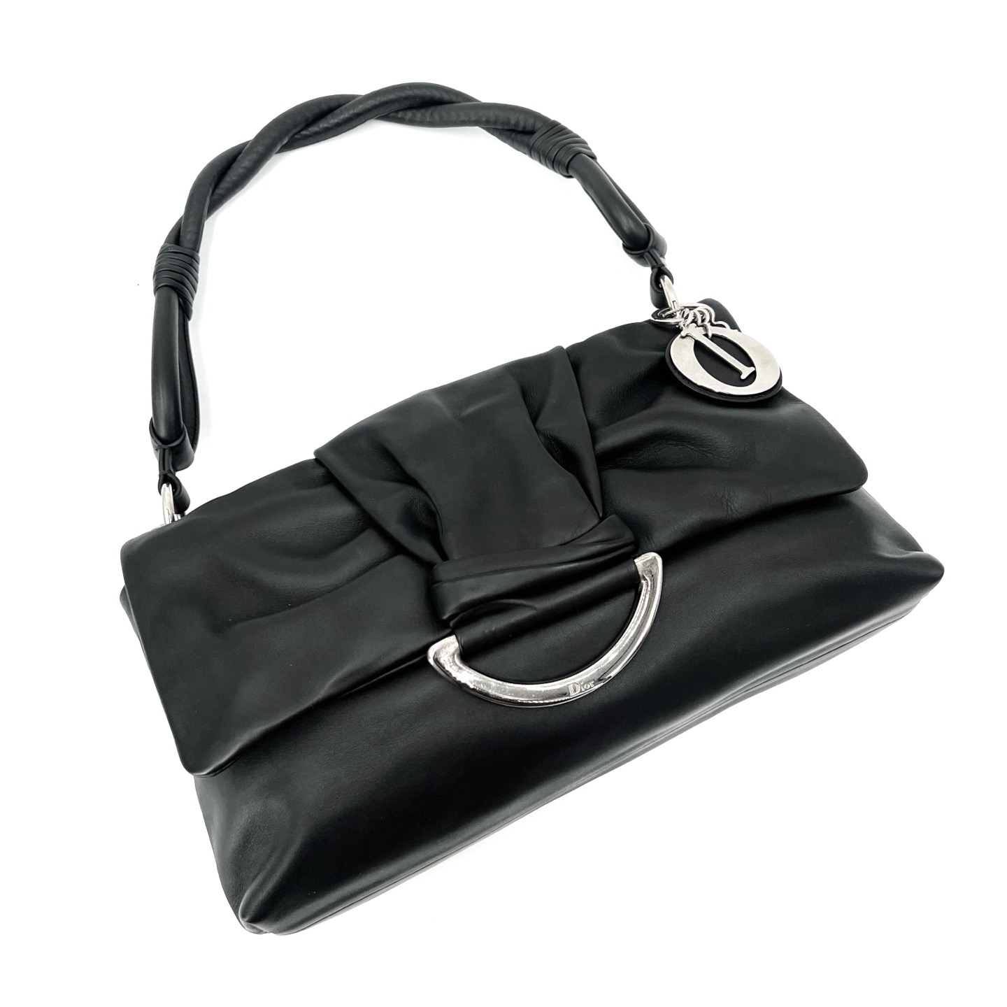 【預訂貨品】Dior Lady褶皺黑色羊皮腋下包