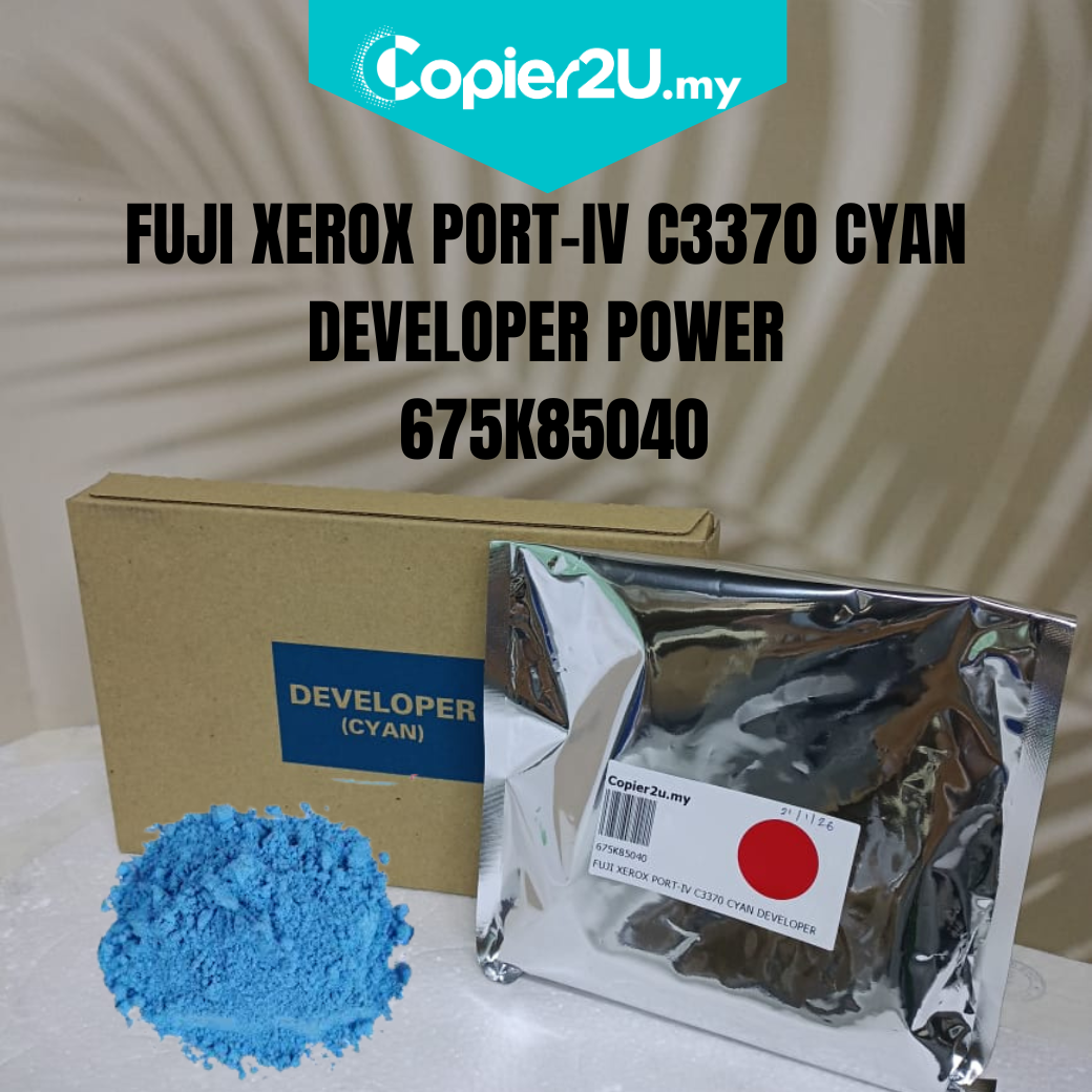 FUJI XEROX PORT-IV C3370 CYAN DEVELOPER POWER 675K85040